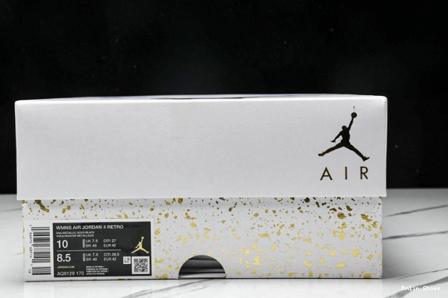 Bmlin 4 Metallic Retro Jordan Gold AQ9129-170 0712